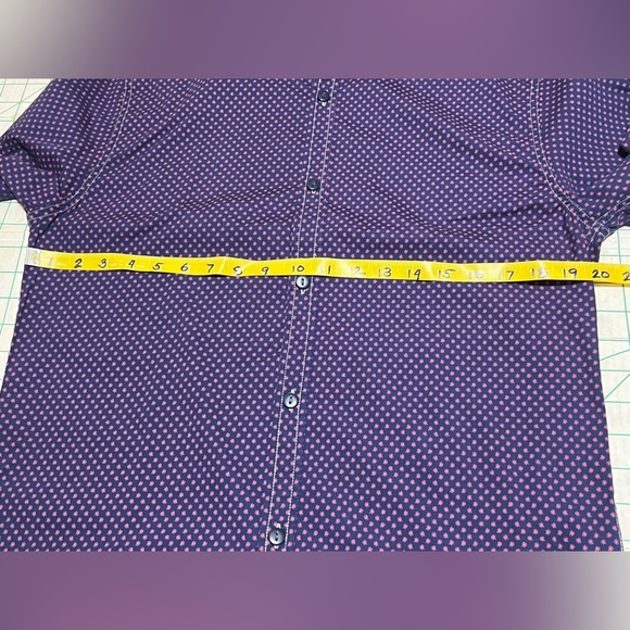 TRANQUILITY MAYHEM Men’s navy and pink print long sleeve shirt‎ size L. - Picture 13 of 14